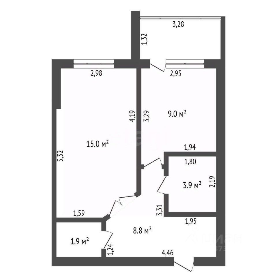 1-комн., 38.6 м², 4/14 этаж