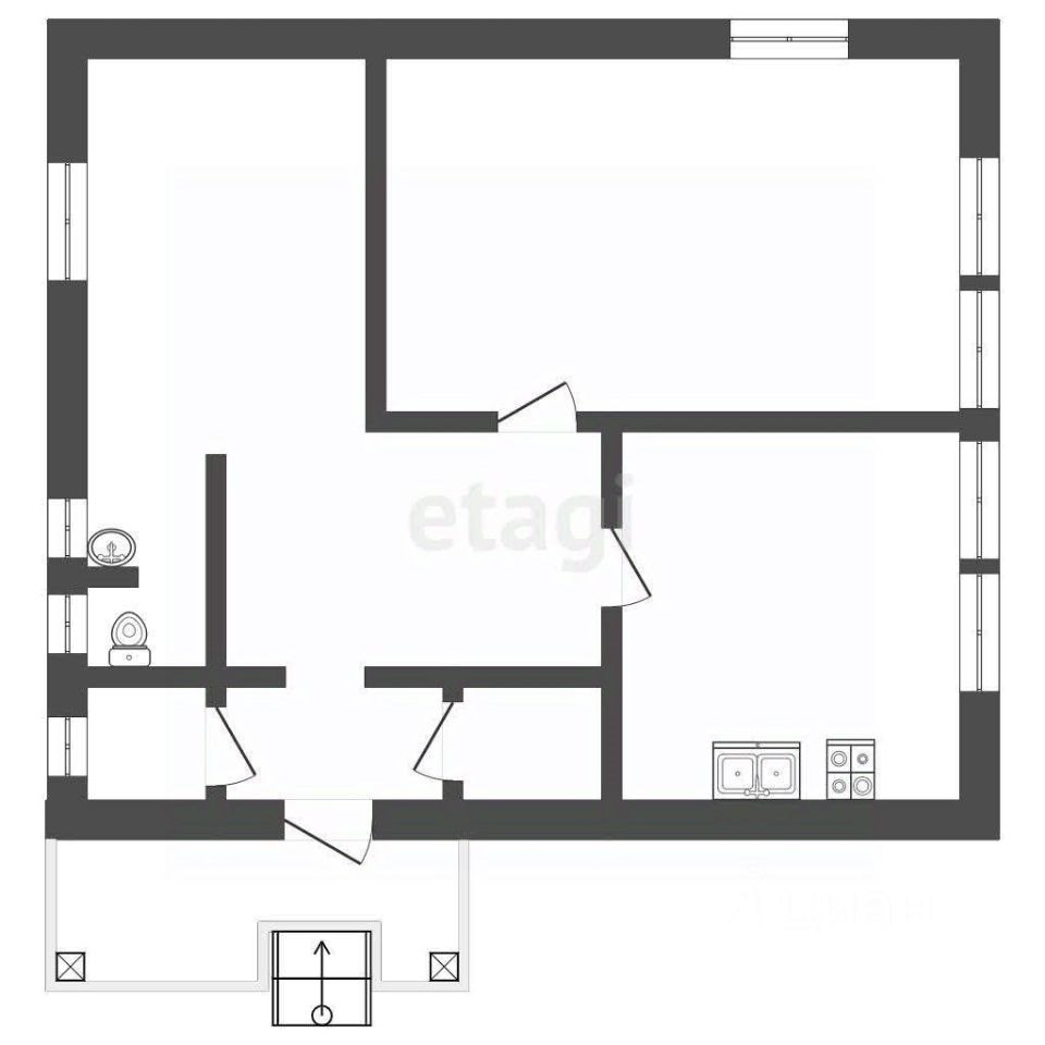 Дом, 53.5 м², 12 соток