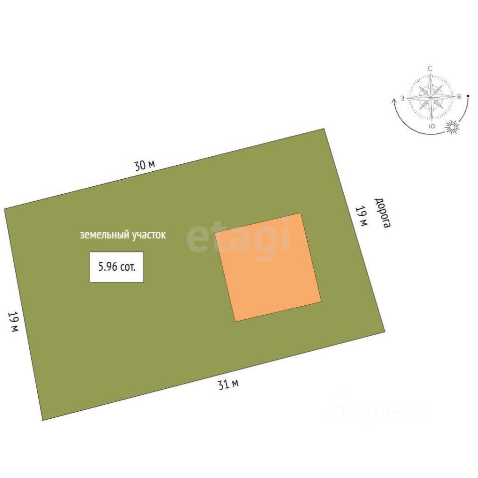 Дом, 36.1 м², 5.96 соток