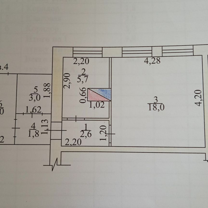 1-комн. квартира, 26.3 м², 1/1 этаж