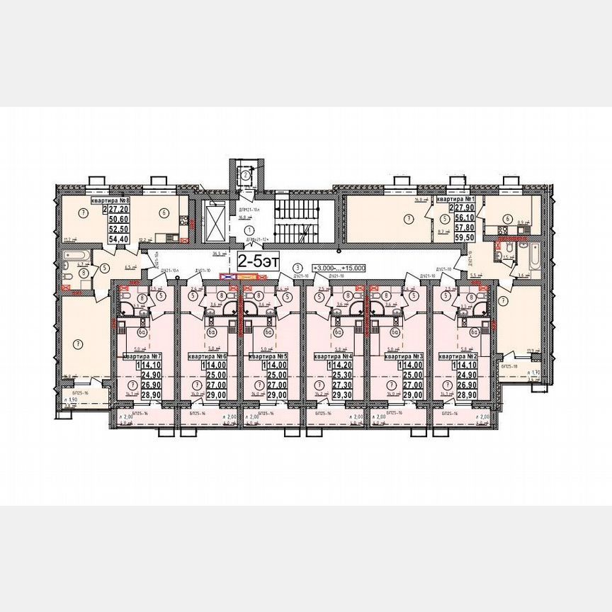 Студия, 26.9 м², 4/5 этаж