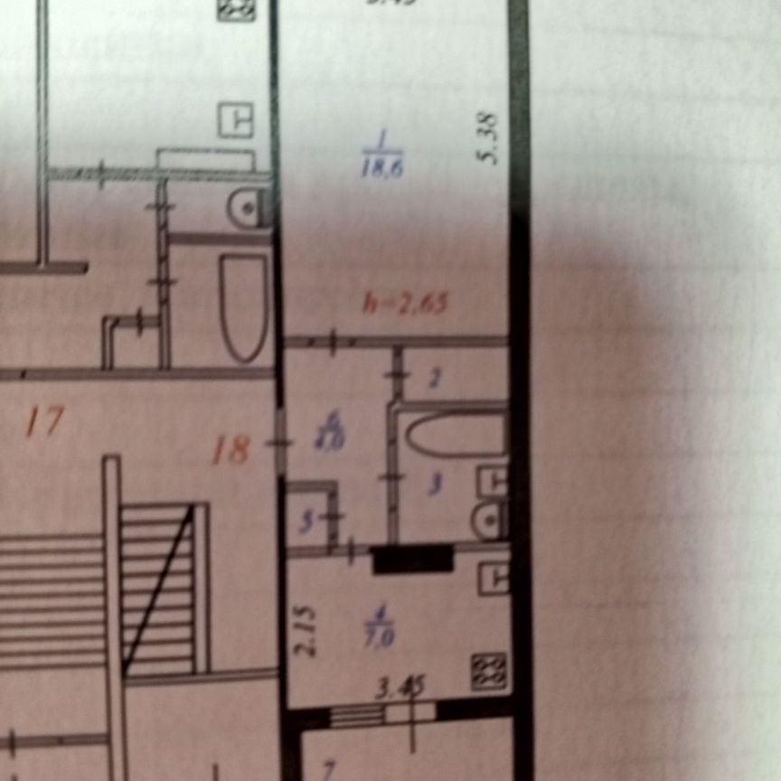 1-комн., 35 м², 1/5 этаж