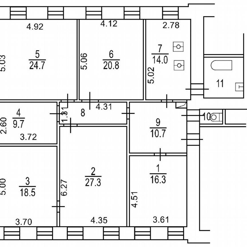6-комн., 154.6 м², 4/4 этаж