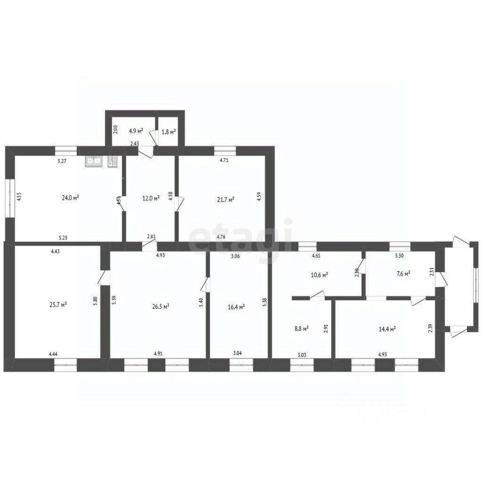 1-этажный дом, 174 м², 40 соток