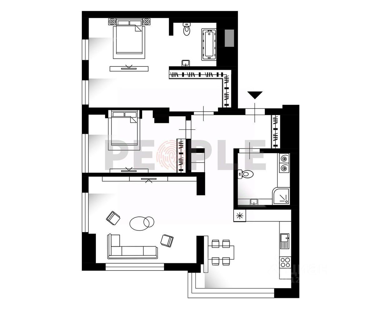 3-комн., 87 м², 10/32 этаж