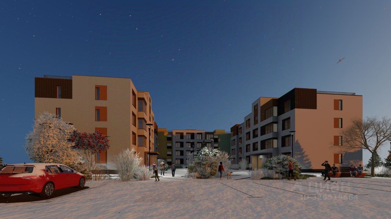 Квартира в новостройке, 27.04 м², 1/4 этаж