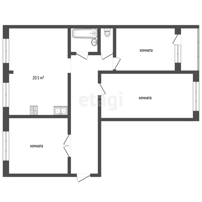 4-комн., 81.7 м², 2/9 этаж