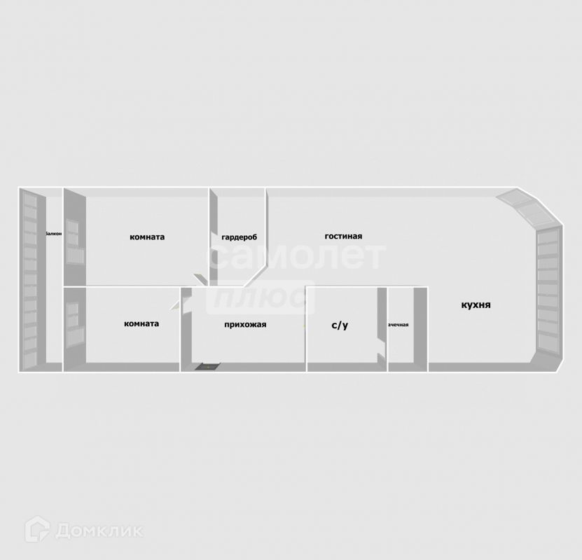3-комн., 82.9 м², 4/10 этаж