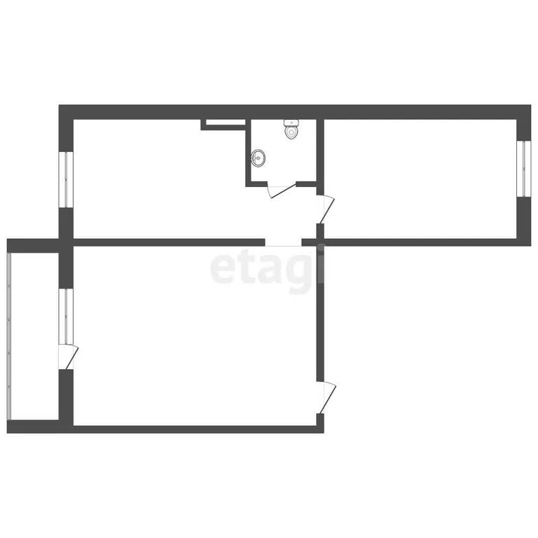 2-комн., 52.5 м², 1/10 этаж