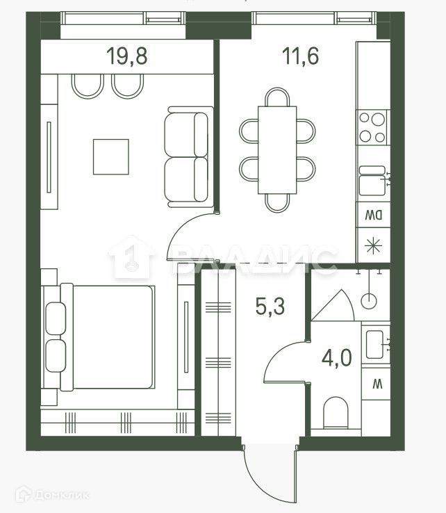 1-комн., 40.4 м², 13/30 этаж